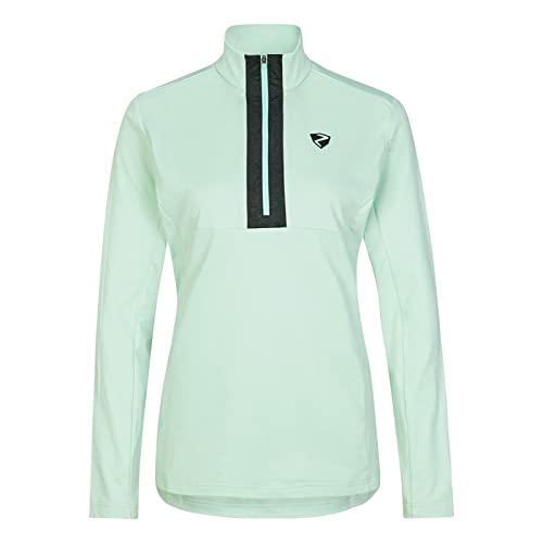 Ziener Damen Underlayer Baselayer Funktionsshirt Skipullover Half Zip Japra, Farbe:Grün, Artikel:-288 Ice, Größe:42 von Ziener