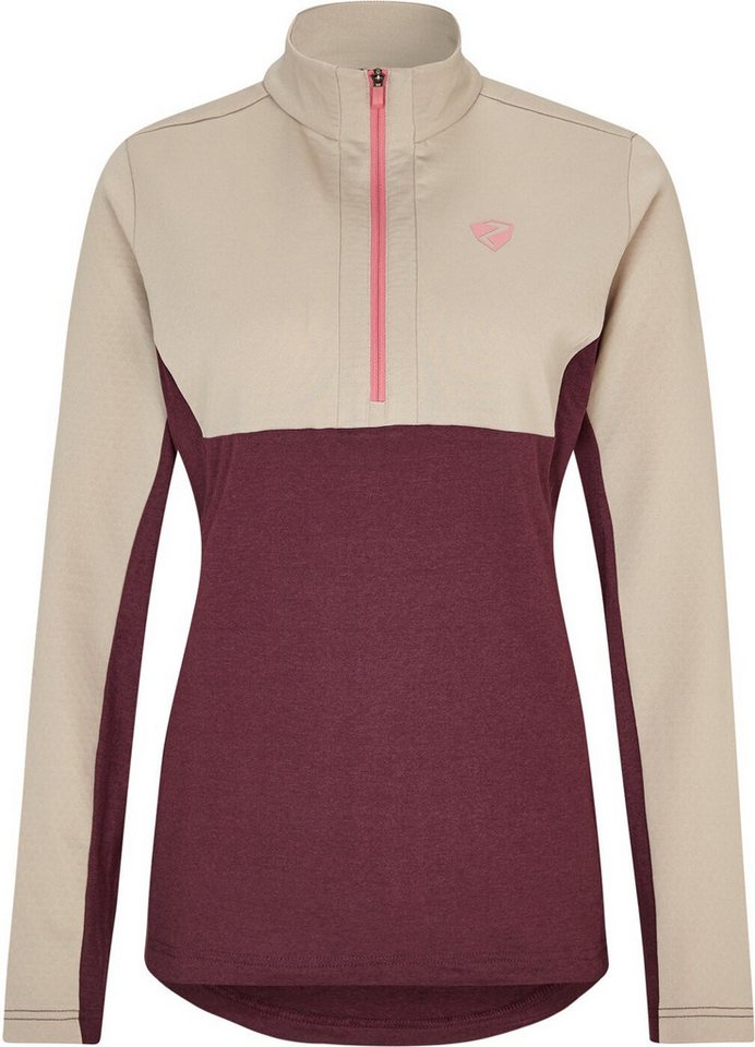 Ziener Fleecepullover JAPRA lady (underlayer) VELVET RED.SILVER BEIGE von Ziener