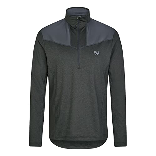 Ziener Herren Underlayer Baselayer Funktionsshirt Skipullover Half Zip Jonga, Farbe:Grau, Artikel:-363 Ombre, Größe:50 von Ziener