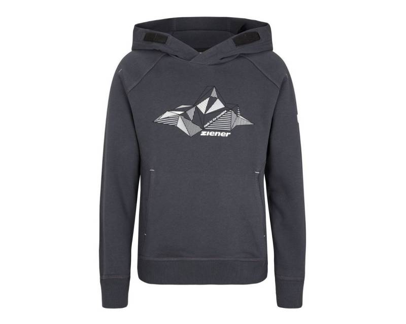 Ziener Hoodie ZIENER JALINA junior Kinder Hoodie Kapuzenpullover 100% BW gray 217952 von Ziener