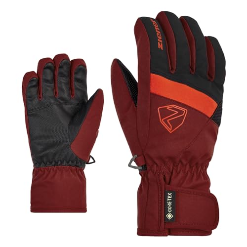 Ziener Junior Leif GTX Glove Rot - Gore-Tex Sportliche Kinder Gore-Tex Skihandschuhe, Größe 4 - Farbe Red Cabin von Ziener