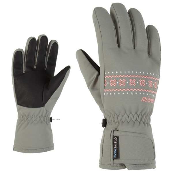 Ziener - Kid's Lailla AS(R) - Handschuhe Gr 4,5 grau von Ziener