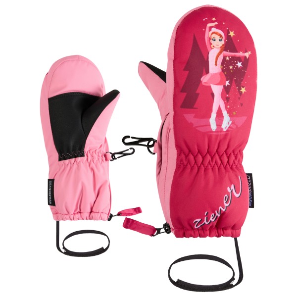Ziener - Kid's Leprint-Z AS - Handschuhe Gr 1 rosa von Ziener