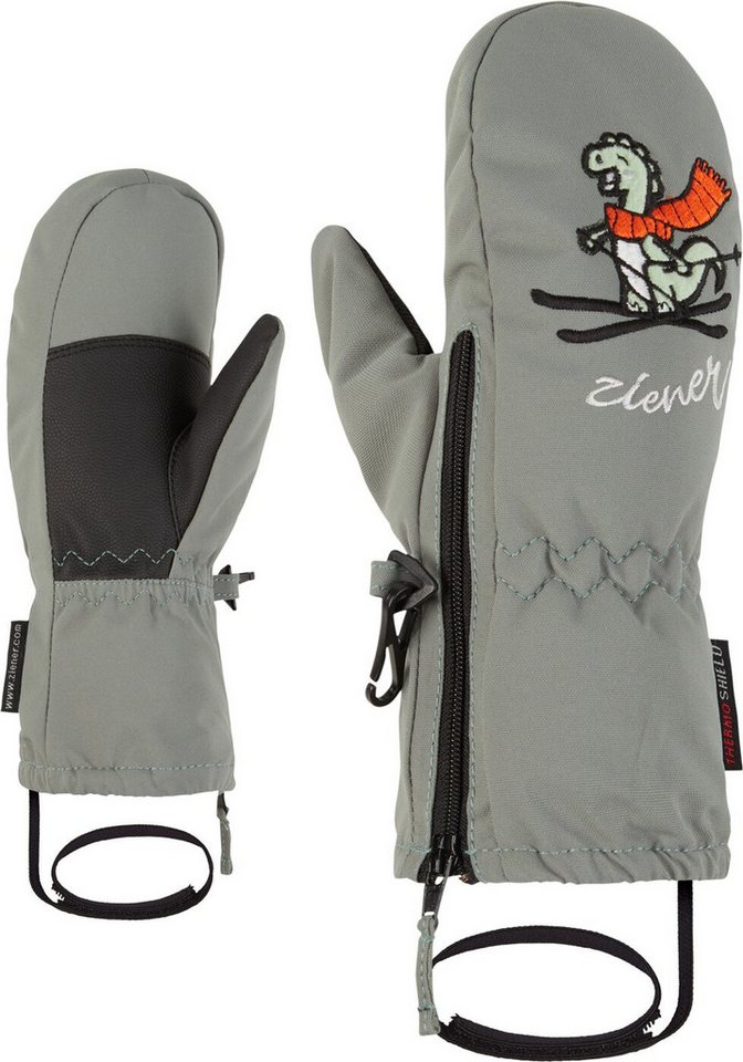 Ziener Skihandschuhe LE ZOO MINIS glove green mud Ziener Skihandschuhe LE ZOO MINIS glove green mud von Ziener
