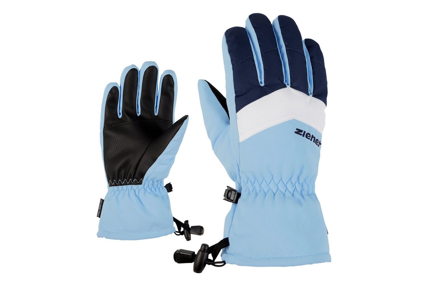 Ziener Skihandschuhe LETT AS® Junior Glove mit gesticktem Markenschriftzug auf dem Handrücken von Ziener