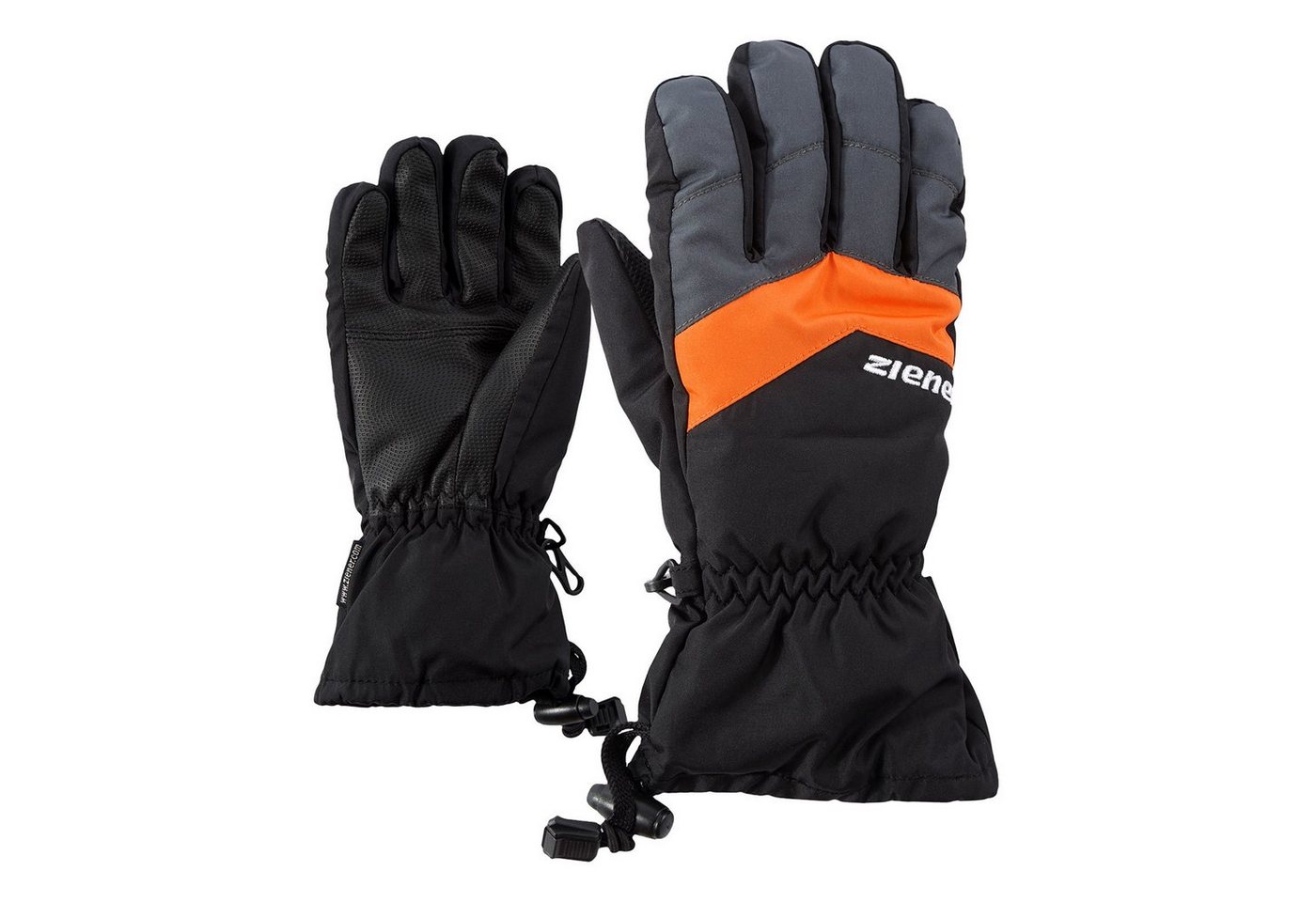 Ziener Skihandschuhe LETT AS® Junior Glove mit gesticktem Markenschriftzug auf dem Handrücken von Ziener