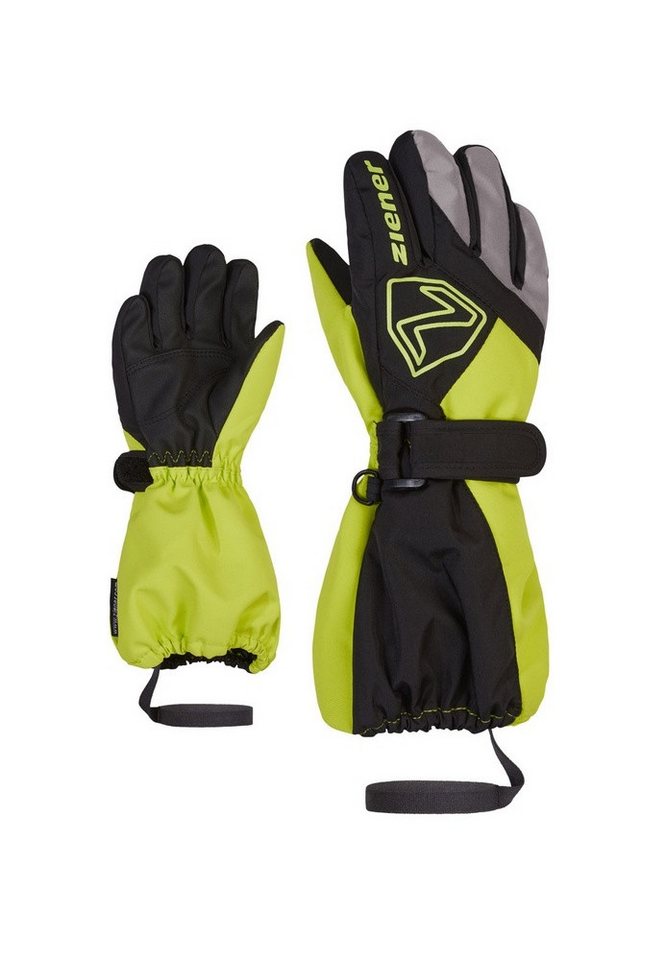 Ziener Skihandschuhe Winterhandschuhe Lauro AS® (wasserdicht, winddicht) schwarz/lime von Ziener