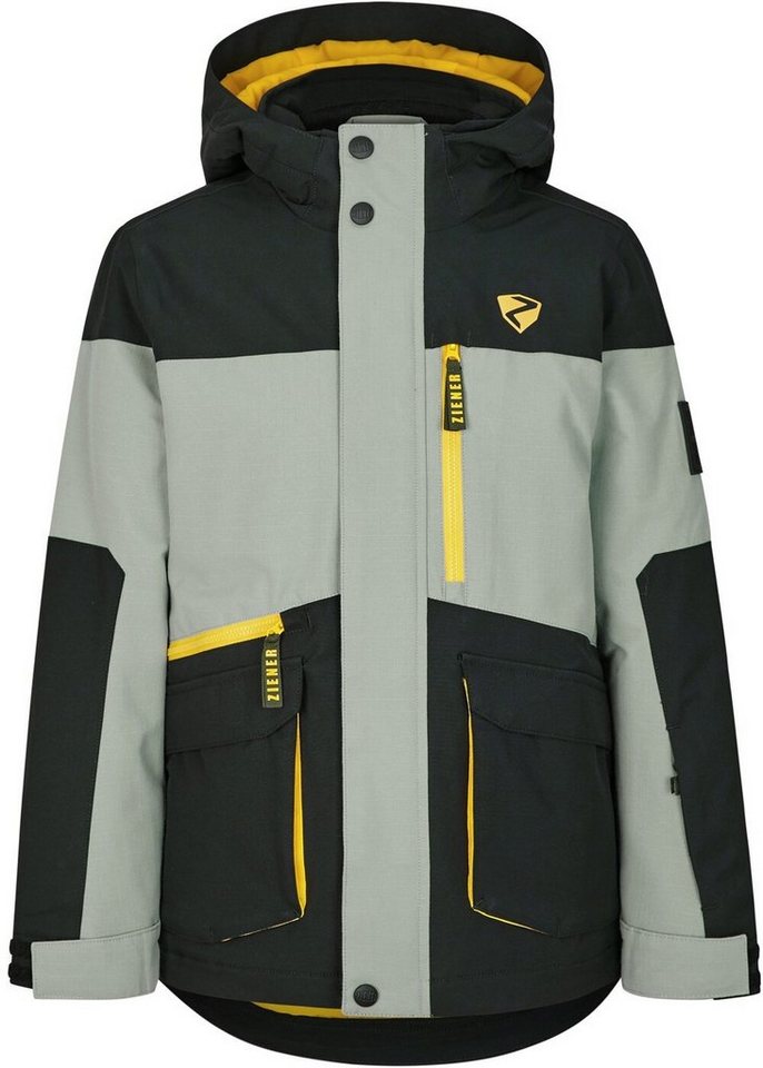 Ziener Skijacke AGONIS jun (jacket ski) gray seal ripstop von Ziener
