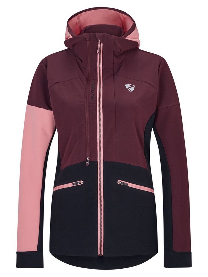 Ziener Skijacke NASINAH lady (jacket active) velvet red.black von Ziener