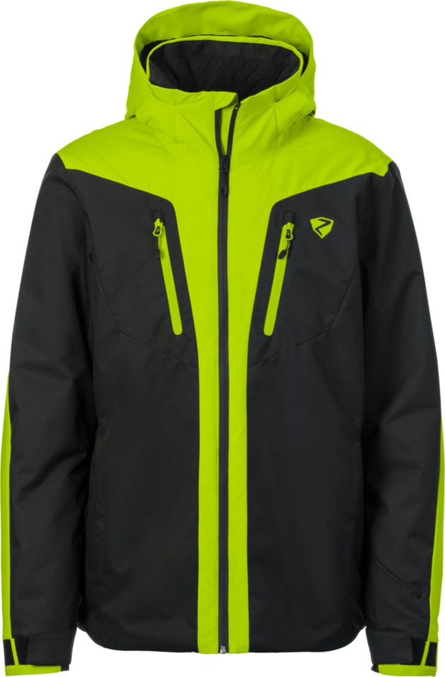 Ziener Skijacke PINTER man (jacket ski) BLACK.NEON GREEN von Ziener