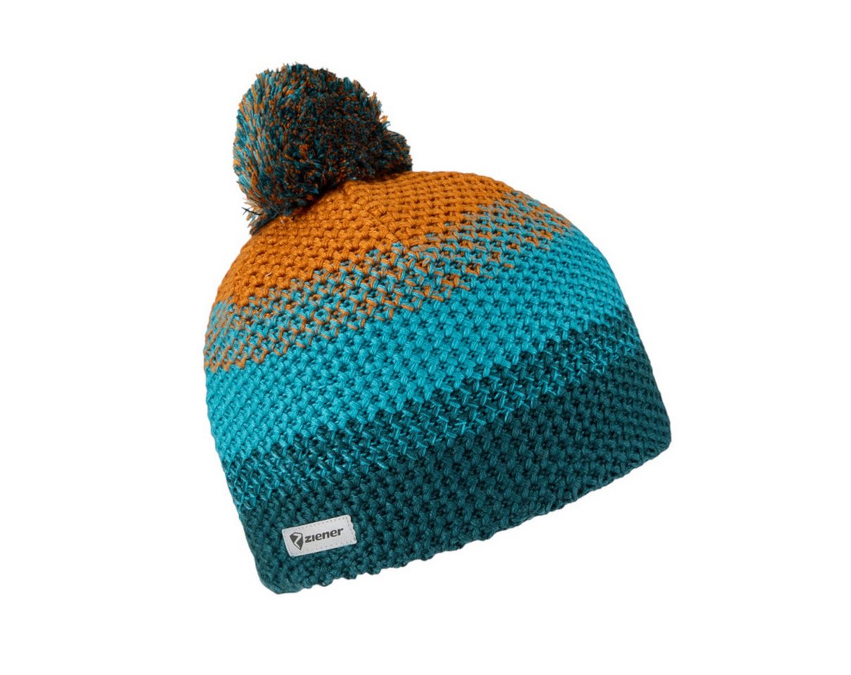 Ziener Strickmütze ISHI-Z (warm, Fleece Futter) blau/türkis/orange Kinder von Ziener