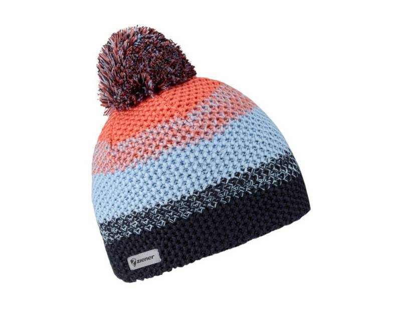 Ziener Strickmütze ISHI-Z (warm, Fleece Futter) navyblau/blau/rosa Kinder von Ziener