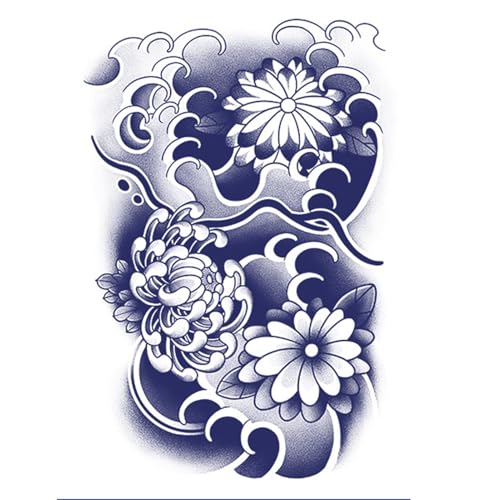 15 Tage gefälschte Körperaufkleber, halbpermanente Körperaufkleber - Fake Body Sticker Adult Art Semi Permanent | Sicherer Körperaufkleber, Aufkleber mit Blumenkörpermuster für Liebhaber, Familien von Ziennhu