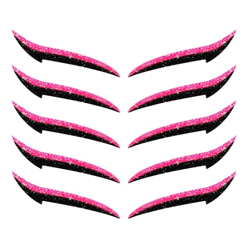Augen Liner Aufkleber,Lidschatten Wimpern Aufkleber - Tragbarer Lidschatten Aufkleber Für Reise Und Bühne 10 Stück Wasserfester Eyeliner Streifen von Ziennhu