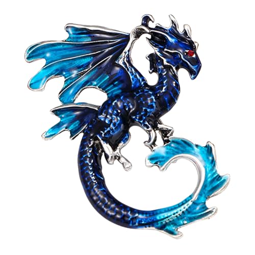 Dragon Pines – Crystal Animal Pin – Emaille-Anstecknadeln für Frauen | vergoldetes Metall | Glitzernder Strass- | Niedliche Brosche für Jackentaschen, Hüte | Geschenk Zubehör von M, Se référer von Ziennhu