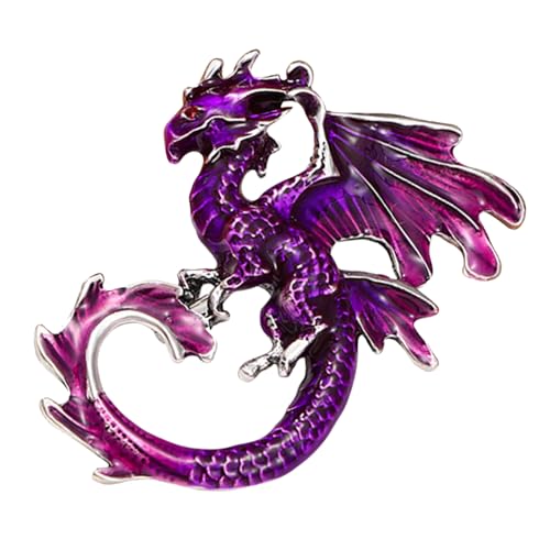Dragon Pines – Crystal Animal Pin – Emaille-Anstecknadeln für Frauen | vergoldetes Metall | Glitzernder Strass- | Niedliche Brosche für Jackentaschen, Hüte | Geschenk Zubehör von M, Se référer von Ziennhu