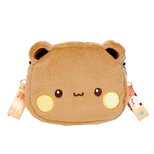 Geldbörse für Mädchen | Plüschmünzenhaltertasche | Mini Pink Wallet mit Reißverschluss | Weich gefüllte Tierzubehör | Süßer Reisebericht für Kinder | Geschenkbeutel mit Charme von Ziennhu