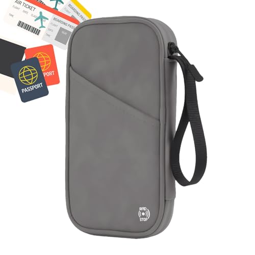 RFID-Kartenhalter, RFID-blockierende Geldbörse | Damen-Karten-Geldbörse, multifunktionale Geldbörse mit Reißverschluss | Wasserdichte Kreditkarten-Geldbörsen für Herren, für Rechnungen, Bankkarten, Ba von Ziennhu