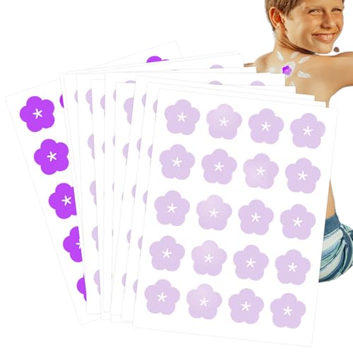 Sonnenschutz-Patch – Detektionsaufkleber für UV mit Sonnencreme – Gesichtsschutz-Patches des äußeren Schildes für Sonneneinstrahlung | Intelligente wasserdichte Anzeige für einen C von Ziennhu