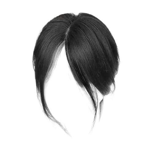 Toupee Hair Topper Clip für Frauen | 25 cm Nature Curly Topperr mit unordentlichen Fransen | Echte Echthaar-Fringe | Leichte T-Basis | Waschbar und Tyneable | Look von Ziennhu