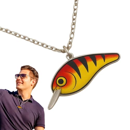 Ziennhu Angelköder Anhänger - Fisch Schmuck | Bunter Köderanhänger Leicht Mit Fisch Motiv Für Frauen Männer Kinder Täglicher Tragekomfort von Ziennhu