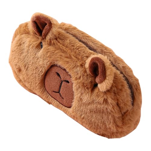 Ziennhu Capybara Federmäppchen,Cartoon Plush Capybara Stiftetui - Große Reißverschlusstasche Ästhetische Tasche für Mädchen Frauen Teenager Schüler Kinder Schule College Unterricht Reise Makeup von Ziennhu