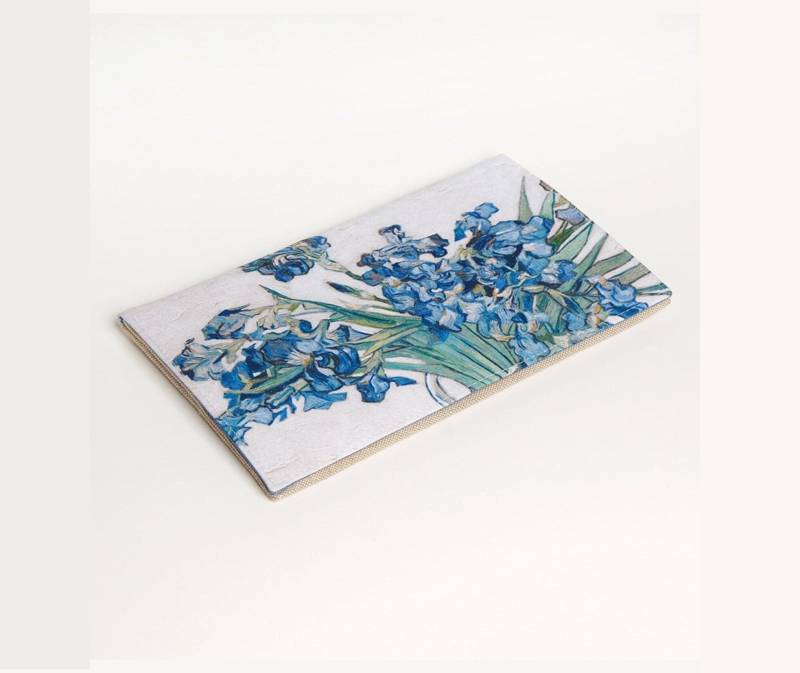 Van Gogh Druck Art Tasche Hellblau Clutch Geldbörse Iris Kleine Brautjungfer Geschenk Für Sie Designer Handtaschen Made in Ukraine von ZierpuppeBag