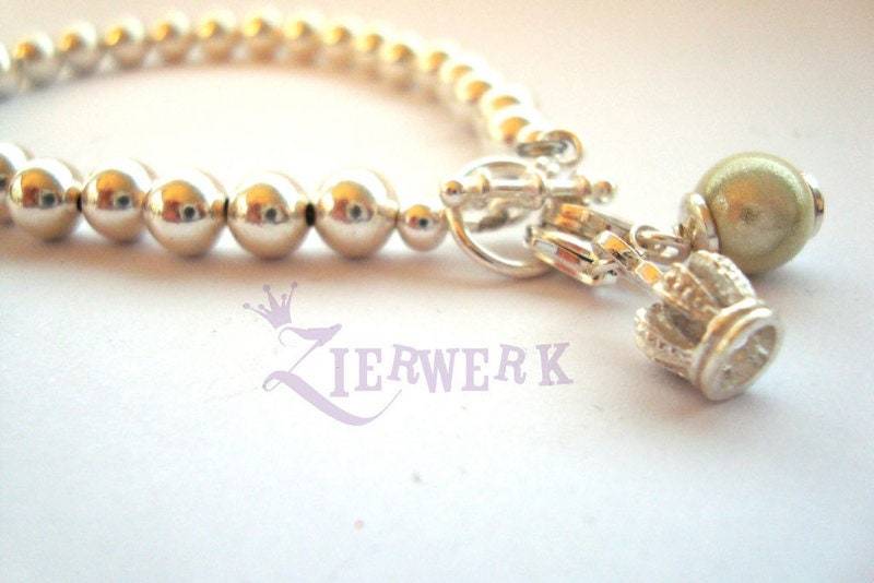 sterling Silber Kugelarmband Deluxe, Silberperlen Armband sterling Silber Kugelarmband Deluxe, Silberperlen Armband von Zierwerk