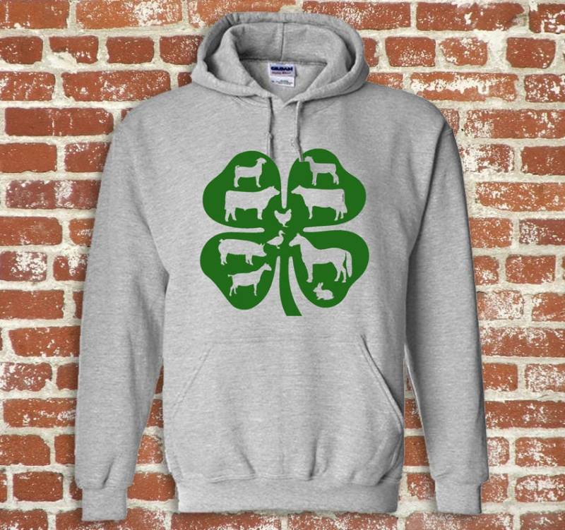 4H Livestock Themed Jugend Kapuzen-Sweatshirt von ZietlowsCustomSigns
