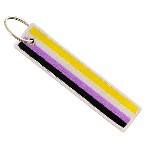 Zigvert Schlüsselanhänger mit nicht-binärer Flagge, nicht-binärer Schlüsselanhänger, Zubehör für Schlüssel, Tasche, Autos, Motorräder, Gepäck, nicht-binäre stolze Liebe, Nicht-Binary, Medium Zigvert Schlüsselanhänger mit nicht-binärer Flagge, nicht-binärer Schlüsselanhänger, Zubehör für Schlüssel, Tasche, Autos, Motorräder, Gepäck, nicht-binäre stolze Liebe, Nicht-Binary, Medium von Zigvert