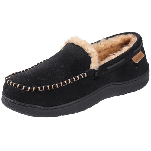 Zigzagger Herren Microsuede Mokassin Hausschuhe Memory Foam Hausschuhe von Zigzagger