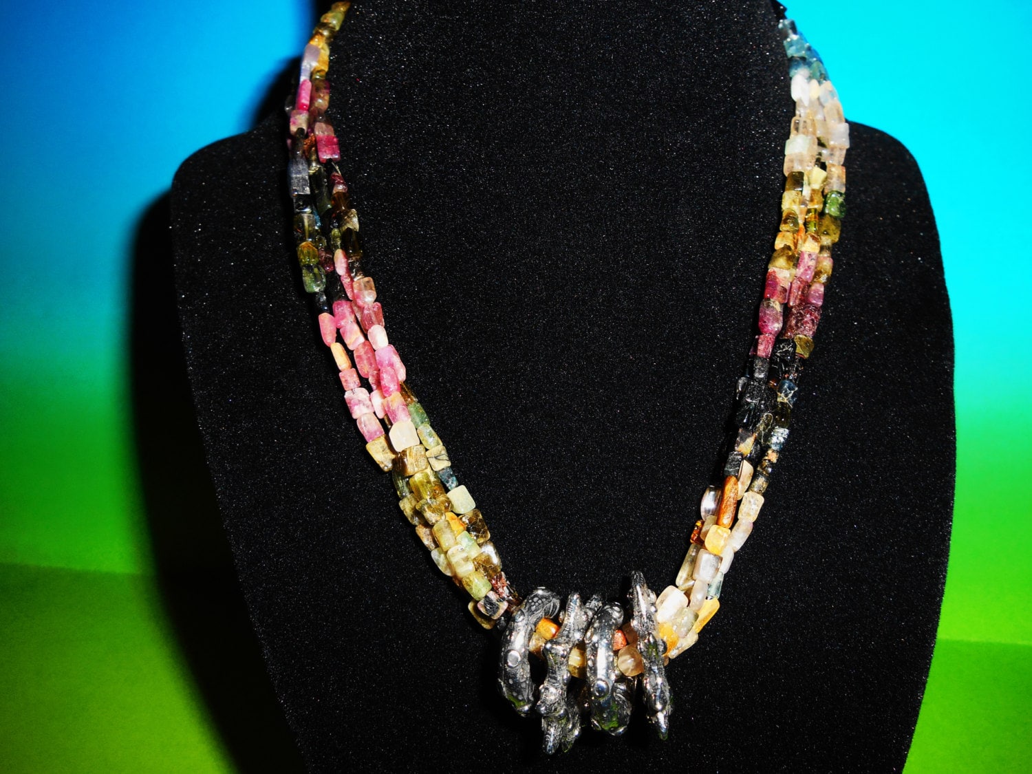 Multi-strang Perlenkette - Damen Accessoires Edelstein Zinn Silber Multi-strang Perlenkette - Damen Accessoires Edelstein Zinn Silber von ZijisAtticLLC