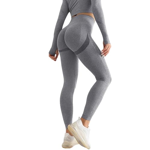Zilams Sport Leggings Damen Booty Scrunch Butt Push Up High Waist Sporthose Blickdicht Seamless Gym Leggings für Yoga Fitness Workout Joggen von Zilams