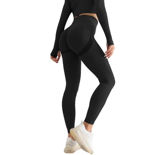 Zilams Sport Leggings Damen Booty Scrunch Butt Push Up High Waist Sporthose Blickdicht Seamless Gym Leggings für Yoga Fitness Workout Joggen von Zilams