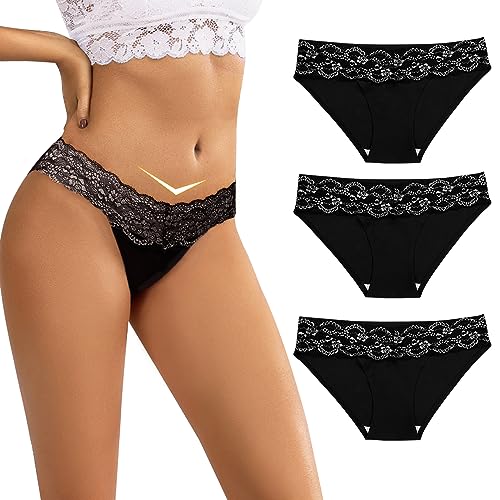 Zilams Unterhosen Damen Unterwäsche Spitze Stretch Seamless Slips Weich Atmungsaktiv Hipster Bequeme Panties Mehrpack von Zilams