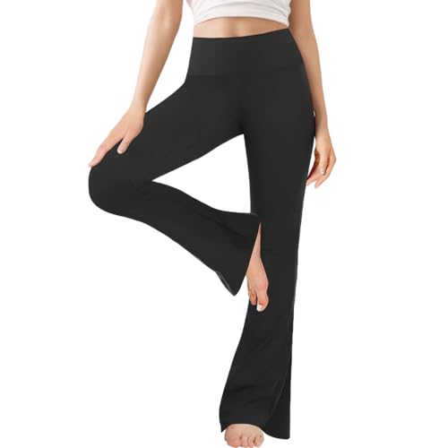 Zilams Yogahose Damen Flared Leggings High Waist Schlaghose Blickdicht Leggins Bootcut Sporthose Jogginghose Jazzpants für Tanz Fitness Casual Arbeit von Zilams
