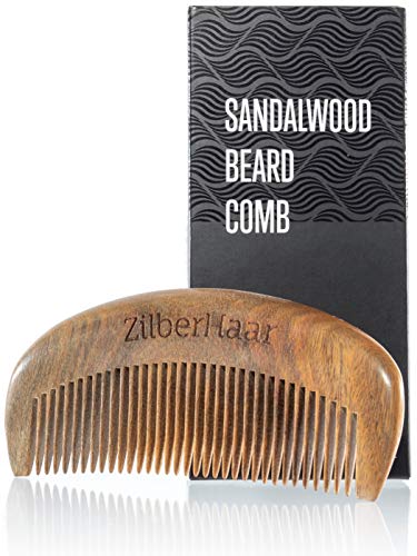 ZilberHaar - Bartkamm - 100% Duftendes Sandelholz - Unverzichtbares Bartpflege-Zubehör für Männer, Glättet den Bart Ohne Statische Aufladung - Handgefertigter Kamm ZilberHaar - Bartkamm - 100% Duftendes Sandelholz - Unverzichtbares Bartpflege-Zubehör für Männer, Glättet den Bart Ohne Statische Aufladung - Handgefertigter Kamm von ZilberHaar