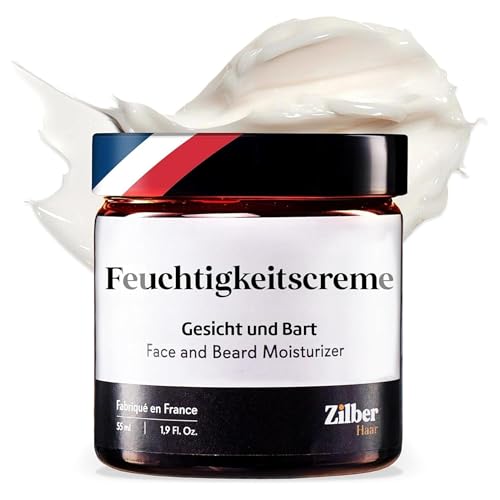 ZilberHaar - Feuchtigkeitscreme für Gesicht und Bart für Männer - Jojobaöl, Karottenöl und Rosenhydrolat - Parfümfrei, Vegan, mit biologischen Inhaltsstoffen - 55 ml ZilberHaar - Feuchtigkeitscreme für Gesicht und Bart für Männer - Jojobaöl, Karottenöl und Rosenhydrolat - Parfümfrei, Vegan, mit biologischen Inhaltsstoffen - 55 ml von ZilberHaar