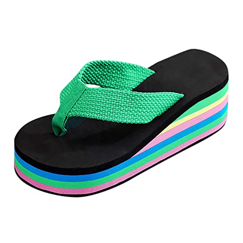 Damen Sandals, Flach Bohemian Römische Freizeitschuhe Flip Flops Flache Schuhe Sommer Peep Toe Bequem Pantoletten Sommerschuhe Zehentrenner Weich Beach Sandalen Sandals von Zilosconcy