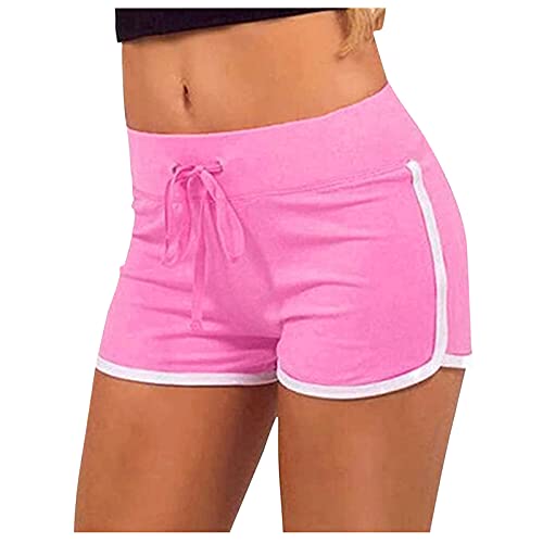 Elastische Shorts High Waist Hose Radlerhose High Waist Sport Shorts Sommer Hotpants Boxershorts Strand Shorts Sommerhose Laufshorts Leggings Fitness Yoga Short Kurze Sporthose Damen Mit Tasche von Zilosconcy