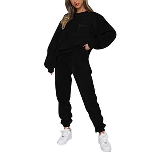 Hausanzug Damen Set Zweiteiler Kapuzenpullover Trainingjacke Sportanzug Outfit Hausanzug Jogginganzug Damen Damen Trainingsanzüge Elegant Tracksuit Trainingjacke Hose für Sport und Freizeit von Zilosconcy