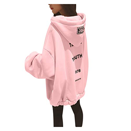 Kawaii Pulli Casual Kapuzenpulli Frauen Herbst Casual Hoodie Übergroße Pullover Sweatshirt Freizeit Kapuzenjacke Langarm Top Hoodie Damen Oversized Kapuzenpullover Kapuzen Sweat Pullover mit Tasche von Zilosconcy
