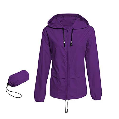 Regenjacke Damen Wasserdicht Atmungsaktiv mit Kapuze Faltbar Leicht Jacke Winddicht Regenmantel Grosse Grössen Windbreaker Kapuzenpullover Übergangsjacke für Wandern Radfahren Camping Reisen Regenjacke Damen Wasserdicht Atmungsaktiv mit Kapuze Faltbar Leicht Jacke Winddicht Regenmantel Grosse Grössen Windbreaker Kapuzenpullover Übergangsjacke für Wandern Radfahren Camping Reisen von Zilosconcy