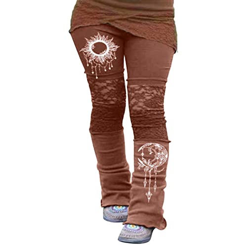 Sommerhose Casual Mode Fitnesshose Freizeithosen High Waist Lässige Jogginghose Damen Baumwolle Lang Hose Trainingshose Oversize Sporthose Laufhosen Sweathose mit Taschen Sweatpants Slim Fit von Zilosconcy