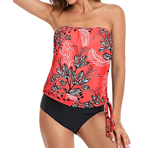 Sport Zweiteiler Damen Tankini Push Up Tankini Damen Bauchweg Mit Bügel Strandmode Bademode Badeanzug Shape Große Größen Bikini Set Tankini Damen Set Mit Hot Pants Tanktop Damen Set Bademode von Zilosconcy