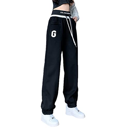 Y2K Aestethic Elastische Sweatpants Freizeithose Lang Trainingshose High Waist Sporthose Frauen Sweatpants Slim Fit Cargohose Damen Baggy Beige Bequeme Haremshose Damen Jogginghose mit Taschen von Zilosconcy