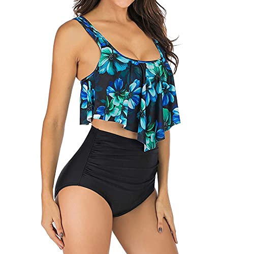 Zilosconcy Bikini Damen Push up Bademode Sexy Swimsuit Badeshorts Strandmode Triangel Breites Unterbrustband Gerippte Damen Bikini Set V Ausschnitt Bademode Zweiteiliger Badeanzug Swimsuit mit Tanga von Zilosconcy