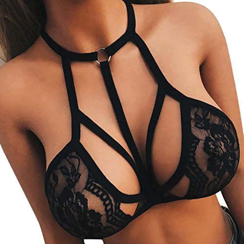 Crop Top Komfort BH Reizwäsche Für Sex Damen Bra Dessous Damen Sexy Unterwäsche Sport BHS Damen Bequemer BH Dessous Push Up Yoga BH Bra Top Damen Spitze BH Ohne Bügel von Zilosconcy