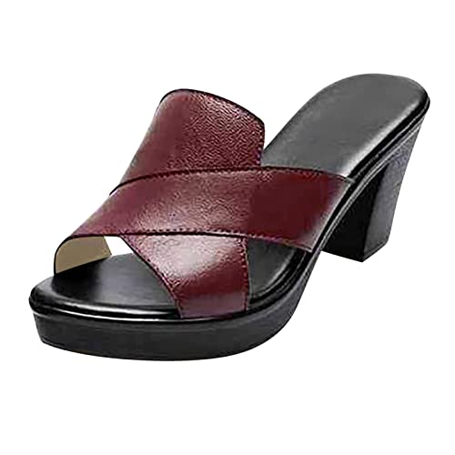 Zilosconcy Damen Sandalen Mit Absatz Fischmaul Pantoletten Keilabsatz Leicht Orthopädische Damensandalen Frühjahr Schwarz Pumps Keilsandalen High Heels Sandaletten, 41 von Zilosconcy