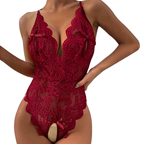 Zilosconcy Nachtwäsche Sexy Damen Push Up BH + Panty Damen Unterwäsche Lingerie Damen Sexy Nachtwäsche Sexy Dessous Damen Für Sex Verführerische Reizvoll Babydoll Sexy Reizwäsche Spitze Bodysuit von Zilosconcy